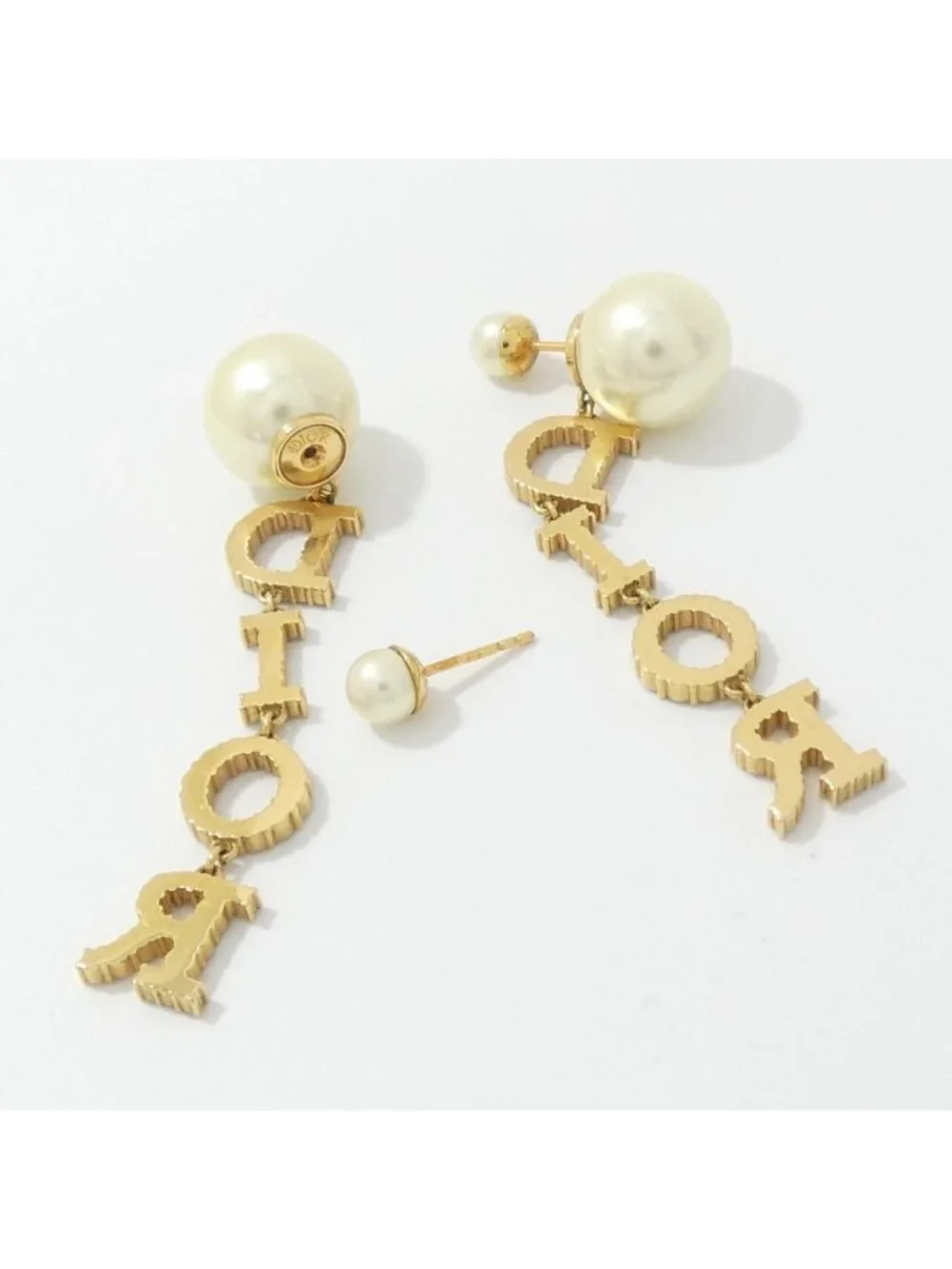 Dior Tribal Earrings Gold